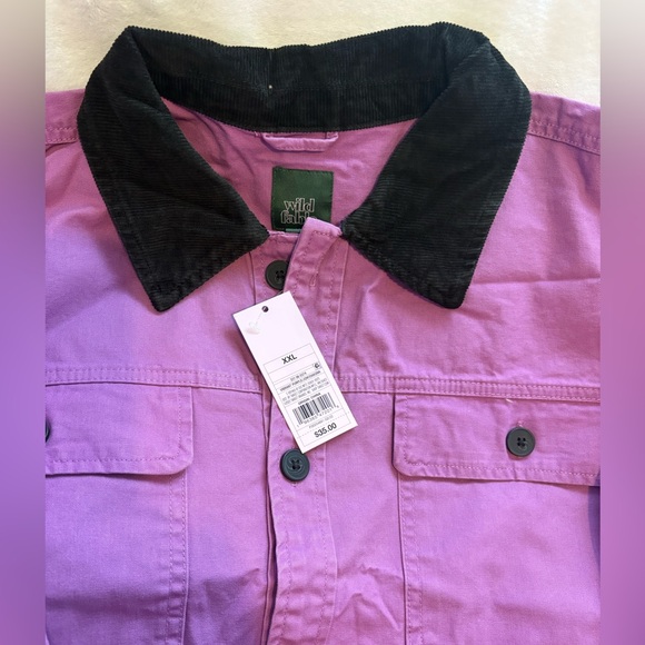 wild fable Lavender Jean Jacket with Black Collar - Picture 2 of 2